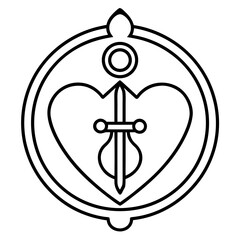 Medical Learning Icon Line Art Vector