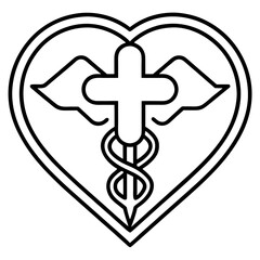 Obraz premium Medical Learning Icon Line Art Vector