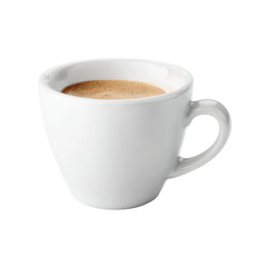 Espresso in cup: a delightful close-up of a ceramic cup filled with rich, aromatic espresso. This image captures the simple pleasure of a perfect coffee break.
