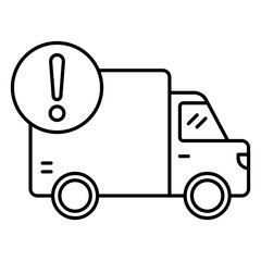 delivery alert truck icon
