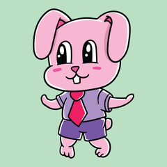 Stylish Bunny in Formal Outfit Looking Adorable