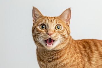 Obraz premium Cat with surprised expression photography animal ginger.