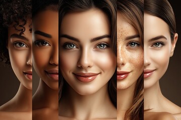 Diversity in Beauty & Skincare panel concept AI