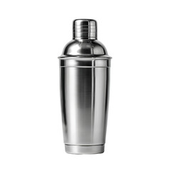 Stainless Steel Cocktail Shaker: A sleek, metallic cocktail shaker isolated, embodying the essence of mixology and beverage preparation.