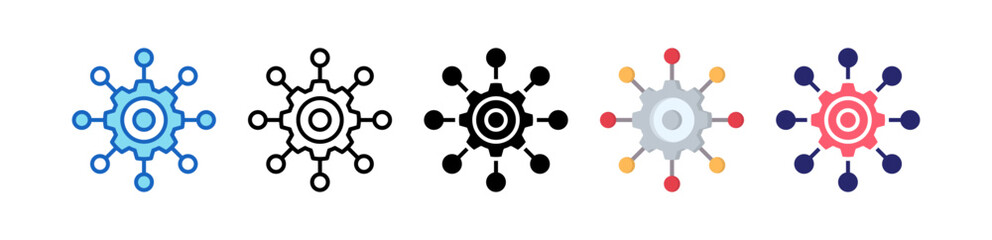 Integration Multiple Style Icon Set Collection. 