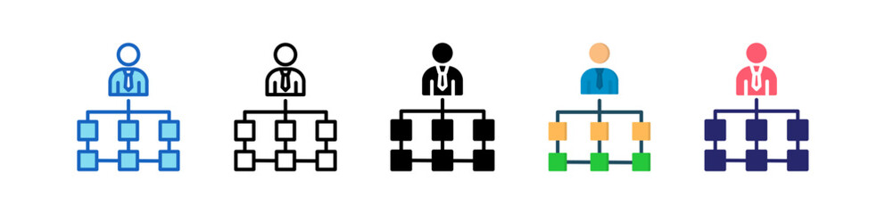 Structure Multiple Style Icon Set Collection. 