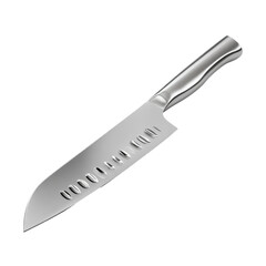 Sleek Chef's Knife: A close-up shot showcases a stainless steel chef's knife, a symbol of precision and culinary excellence. The elegant design hints at the art of cooking and kitchen prowess.