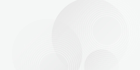 White geometric abstract background overlap layer on bright space with lines effect decoration. Modern graphic design element circles style concept for banner, modern vector arts