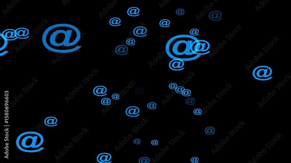 Poster email isometric animated icon. isolated on green screen, chroma key background for transparent use.a