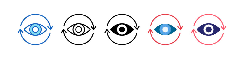 Vision Multiple Style Icon Set Collection. 