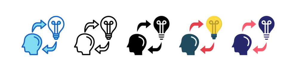 Creative Multiple Style Icon Set Collection. 