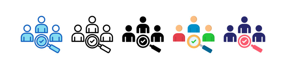 Human Resources Multiple Style Icon Set Collection. 