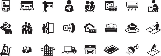 Smart Home & Security Icon Set – Smart Lock, Home Automation, Security System, Technology, Remote Access, IoT Devices, Smart House