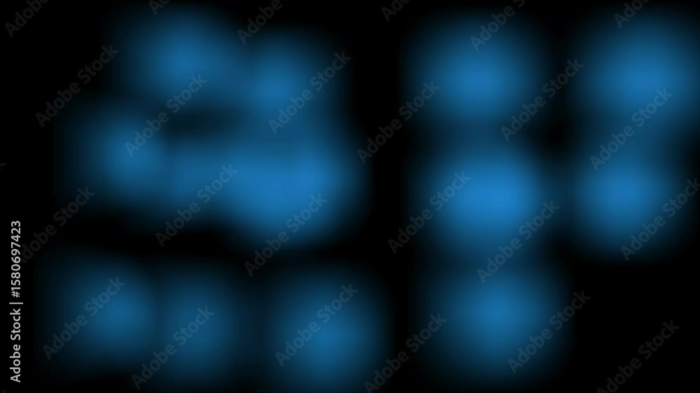 Poster abstract de-focused blue bokeh light leak gradient background loop, perfect overlay for projects. sm
