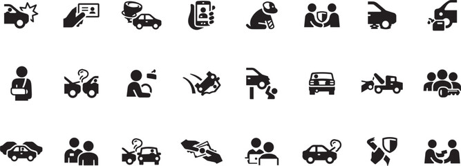 Disabled & Accessibility Icon Set – Wheelchair, Crutches, Accessibility, Disabled Person, Support, Inclusive Design, Injury Icon