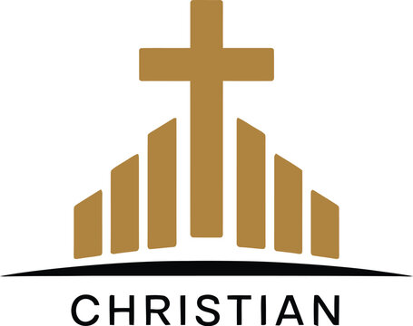 A logo featuring a golden cross above ascending bars with the text chrisch christian ceml underneath it