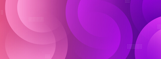 banner background purple and orange gradations .with circle shape.modern background.vector 