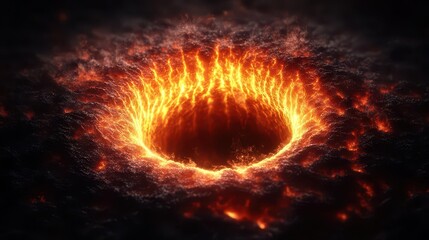 Fiery Abyss: Volcanic Pit Render