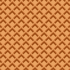 Wafer seamless Pattern Vector Illustration. wafer texture. Waffle background.