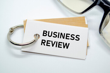 Business Review notepad with coffee mug and keyring
