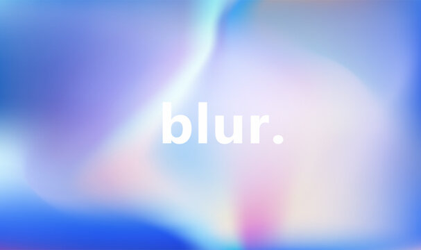 Vector illustration in abstract minimal style with a soft blur effect. The theme is tranquility, featuring blue, purple, yellow, and green gradients that flow together in organic, rounded shapes.