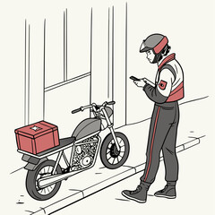 A person cycling with speed, an illustration of a biker on a bicycle