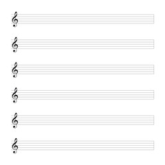 Blank Music Notes Template Vector