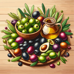 illustration of olives