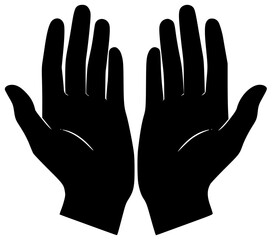 Obraz premium broken illustration open silhouette hand logo problem icon service outline repair chain gentle apology olive note mended bond smilling shape hands vector graphic background