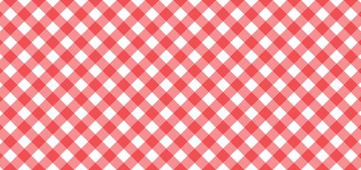 Red White Diagonal Gingham Pattern Texture