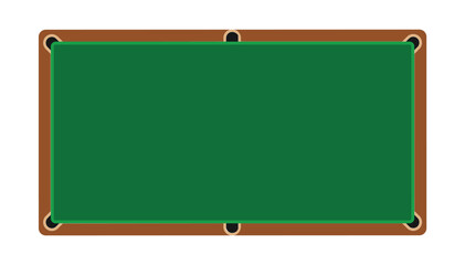 Empty Billiard Table Vector Illustration