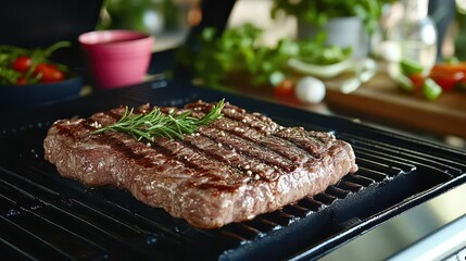 Grilled Steak with Rosemary