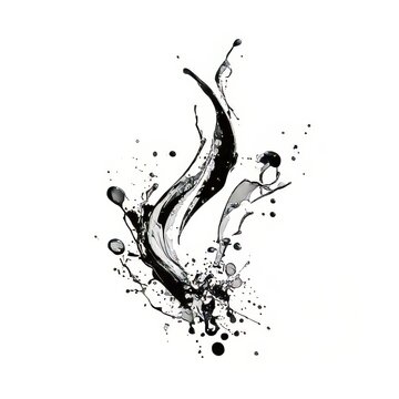 fluid ink splash logo artistic and dynamic composition
