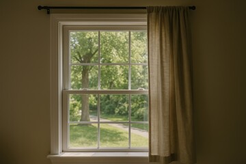 Serene view through window