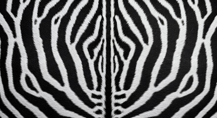 Zebra skin texture showing distinct black and white stripes. Close up view of the animal's hide. Wildlife background image. Use for advertising, editorial, or website design.