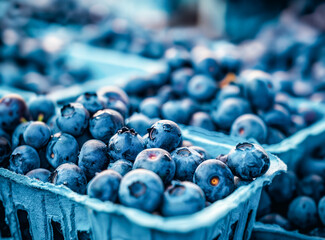 blueberries in a box