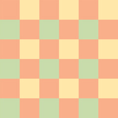 soft warm color grid pattern - seamless vector background in yellow, orange, blue, pink, green pastel tones, playful geometric grid pattern vector in warm pastel palette