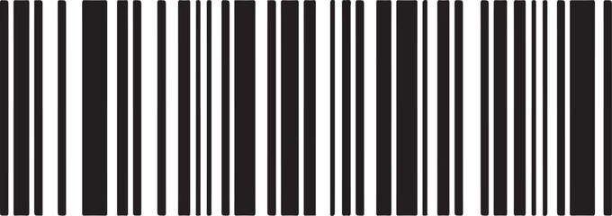 Black and white barcode pattern with vertical metallic stripes and a seamless textured gray line design backdrop