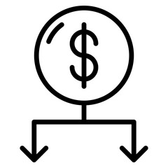 financial management line icon
