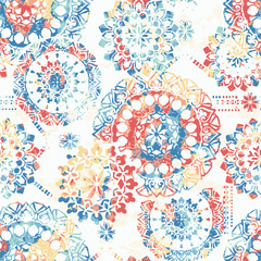 art vintage abstract ornament circle pattern warm colors