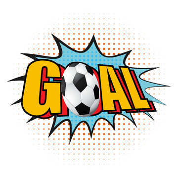 Design abstract Gool soccer ball vector
