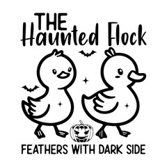 The haunted flock feathers with dark side SVG Design
