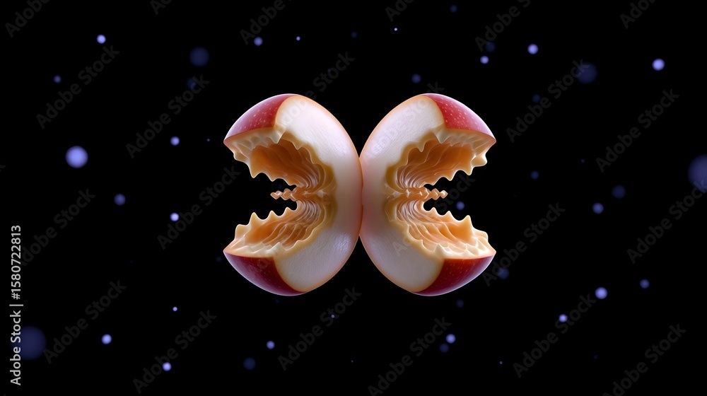 Poster symmetrical seashells in a minimalist composition