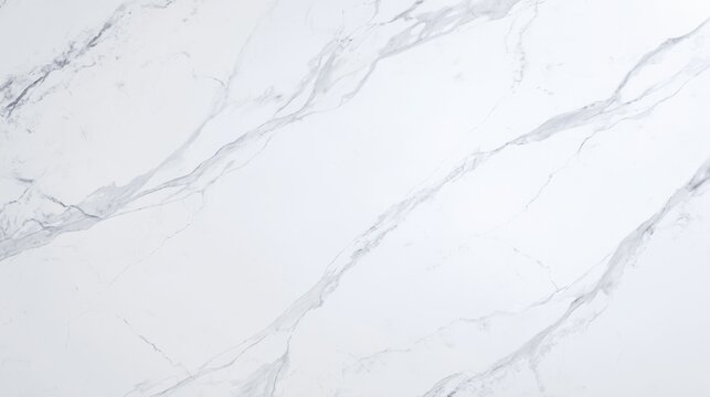 Icy diagonal veined Statuario marble background with cool white tone for high-end architectural design