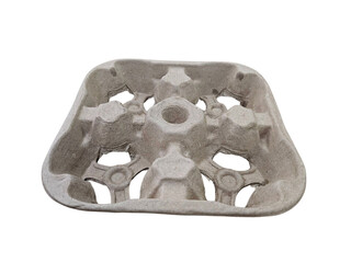 Creative recycled paper egg tray featuring star and circle patterns, ideal for eco-packaging,...