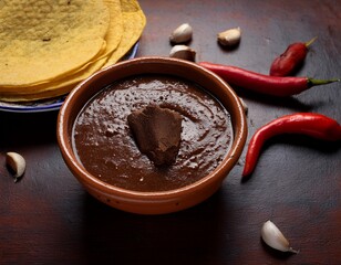 mole chichilo a dark smoky mole from oaxaca made with burnt tortillas and chilies