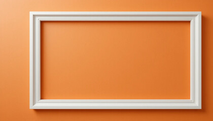 White empty frame in orange solid 
