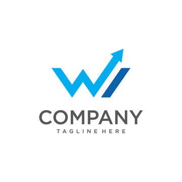 vector logo icon initials WI