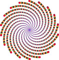 Radial Burst Abstract Composition with Cyan and Blue Dots