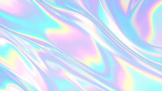 A mesmerizing abstract composition showcases the fluidity and luminosity of a holographic texture, its swirling colors and iridescent sheen captivating the viewer.